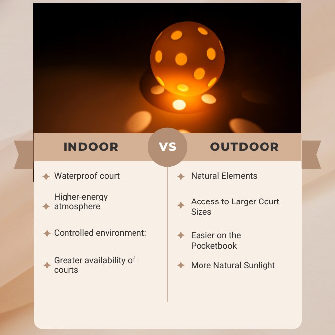 indoor versus outdoor pickleball