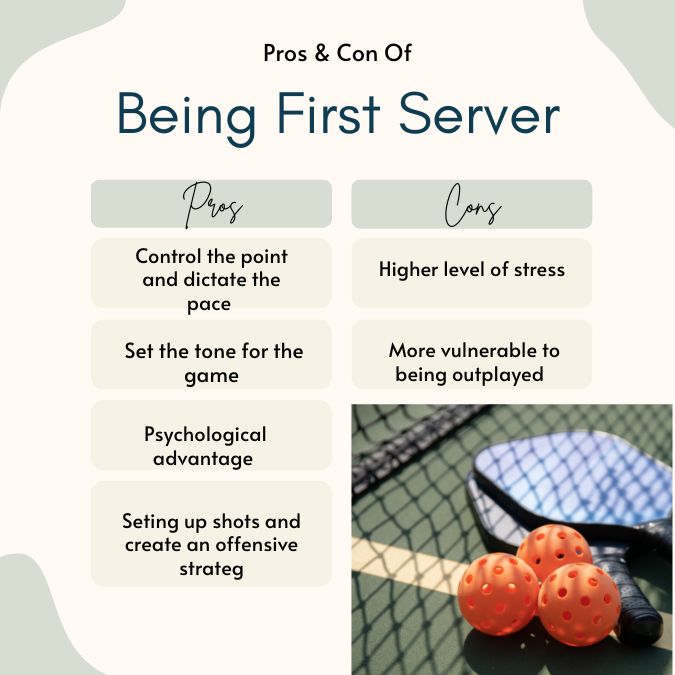 pros and cons of being first server